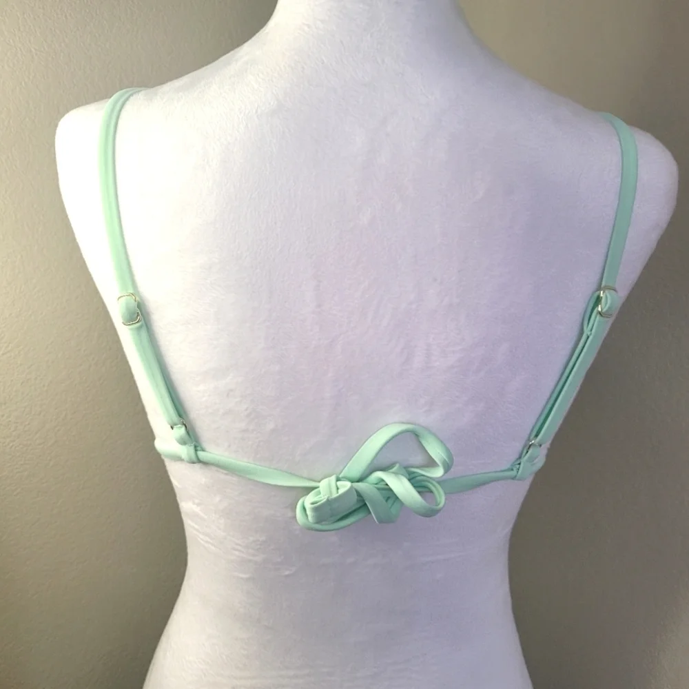💥New💥 Wild Fable, XS (0-2) Lime Green Tie back Swim/Bathing Suit Bikini Top